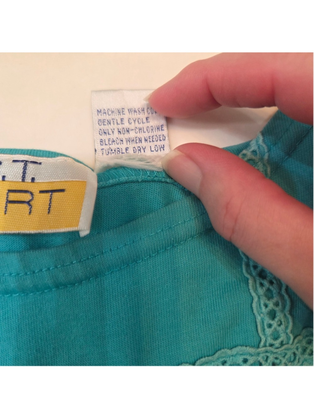 C.S.T. Sport Vintage Y2K Embroidered Floral Teal T-Shirt 1X - Picture 3 of 6